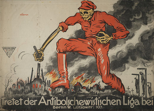Poster: "Tretet der Antibolschewistischen Liga” (Join the Anti-Bolshevist League)