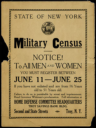 Notice to report for Military Census
