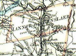 Map showing Rensselaerswyck in 1776