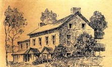 19th century engraving of the Staats farm