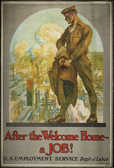 Poster: After the Welcome Home - a Job!