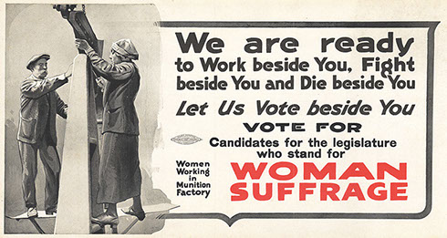 Poster: We Are Ready - Woman's Suffrage
