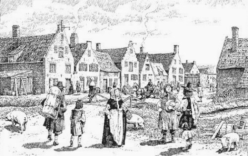 buildings on Court Street - 1686
