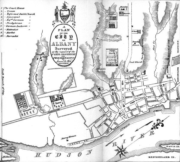1790s Albany Map New York Street Plans