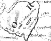 detail showing place name from map of 1771