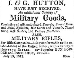 advertizement from December 1812