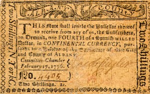 promissory note for 2 shillings signed by Jacob Cuyler