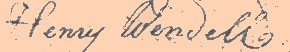 signature of Henry Wendell - 1777
