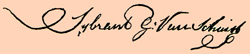 signature of Sybrant G. Van Schaick