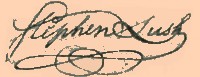 signature of Stephen Lush - 1777