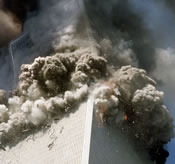 Image of the World Trade Center Falling